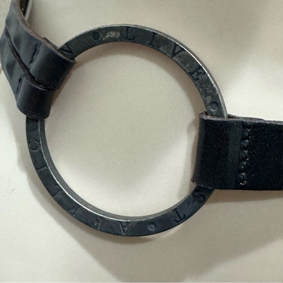 Affliction Unisex Rome Belt Black Leather Two Straps Size Small 36” Grunge Y2K - Picture 12 of 13